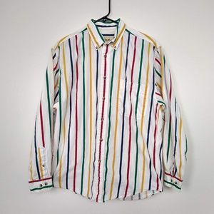 Vintage 90s Eddie Bauer color striped button down